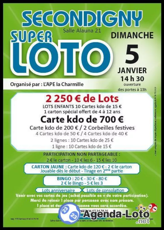 Super Loto de l'Ape la Charmille