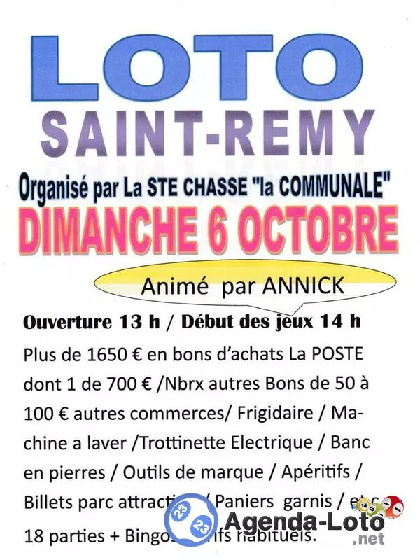 1Er Loto de 'Société Chasse la Communale'