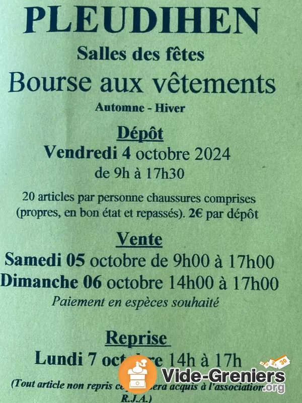 Bourses Aux Vêtements