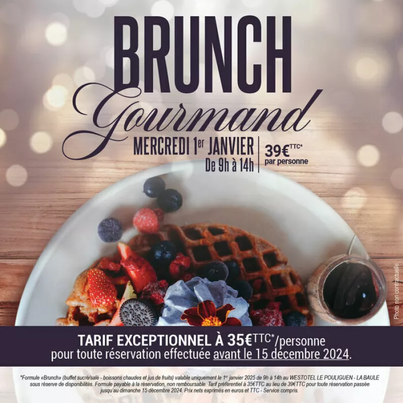 Brunch Gourmand au Restaurant Ailleurs du Westotel le Pouliguen