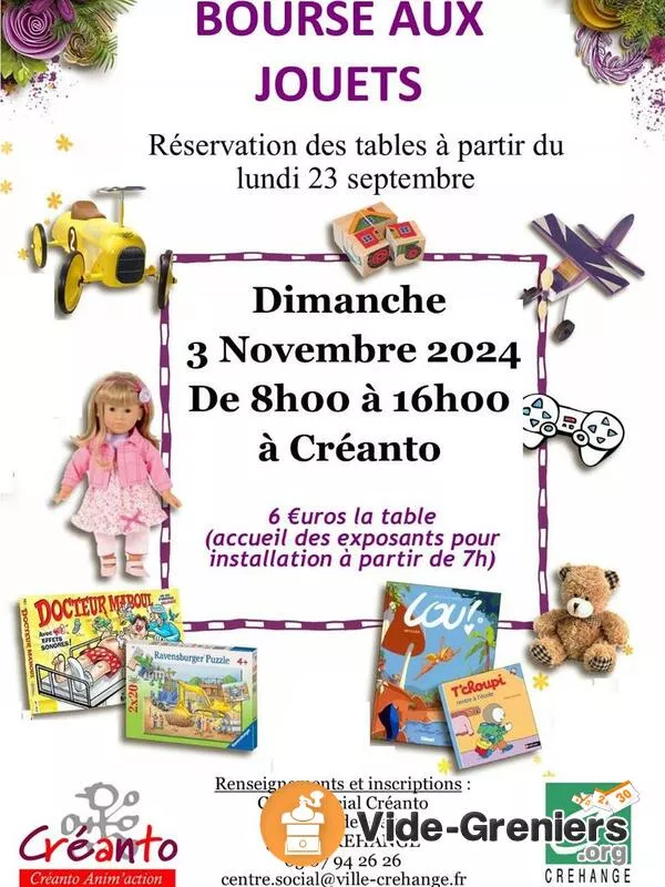 Bourse Aux Jouets Créanto