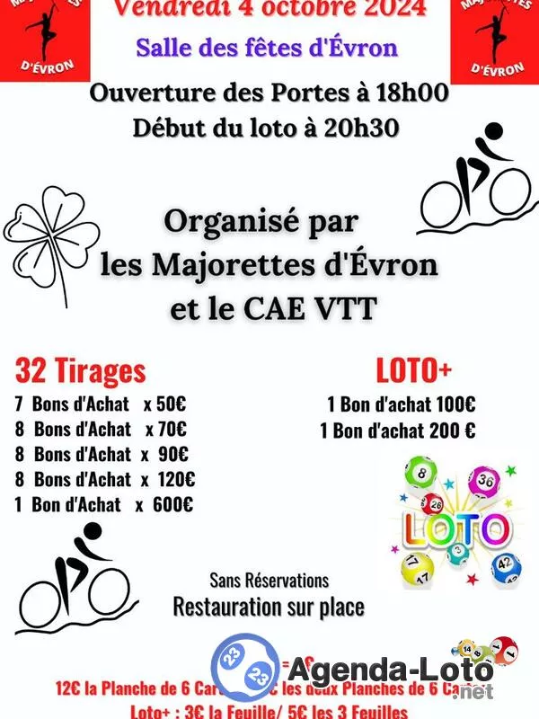 Loto des Majorettes d'Évron et Cae VTT