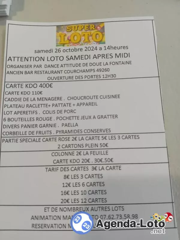 Mega Loto Animé par Manon Samedi après-Midi