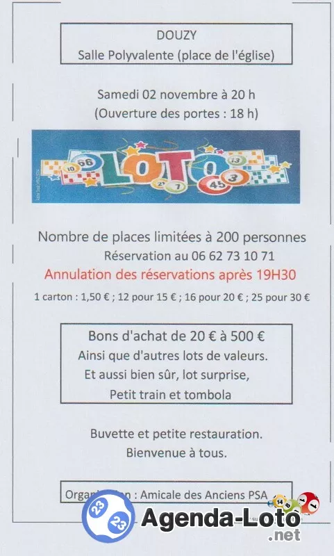 Loto de l'Amicale des Anciens Psa