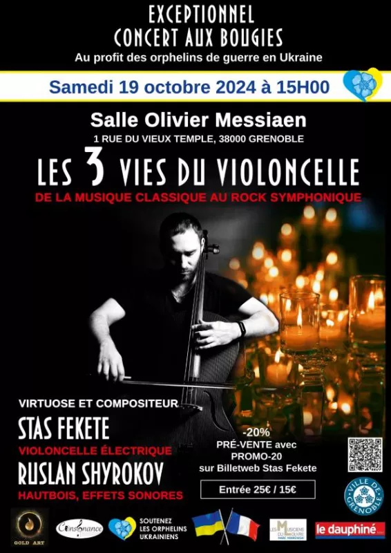 Concert Aux Bougies-les 3 Vies du Violoncelle