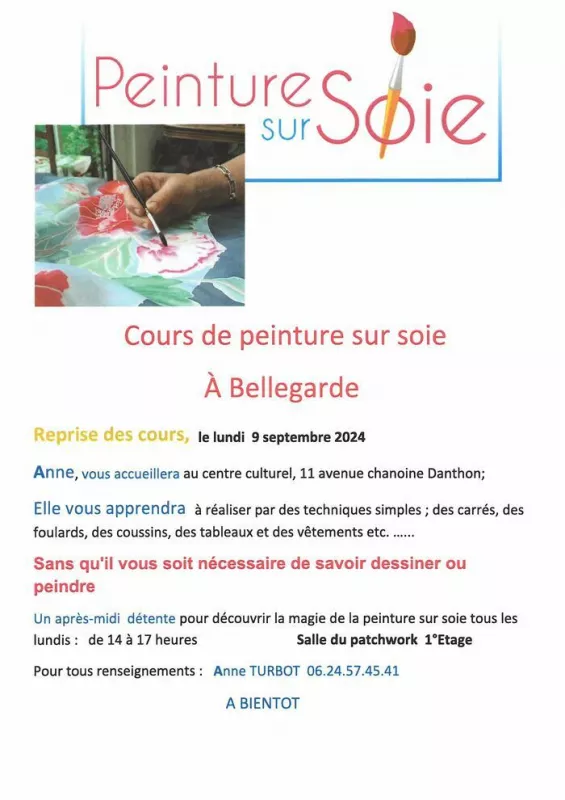 Cours de Peinture sur Soie