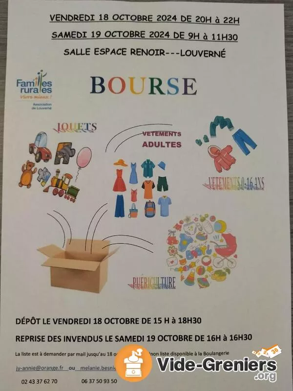 Bourse Aux Vêtements Enfants..adultes, Puéricultrice, Jouets