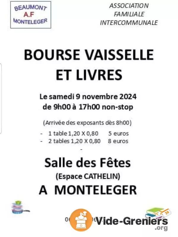 Bourse Aux Livres et à la Vaisselle