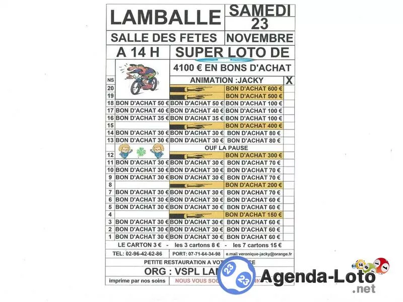 Loto Org : Vspl Animé par Jacky