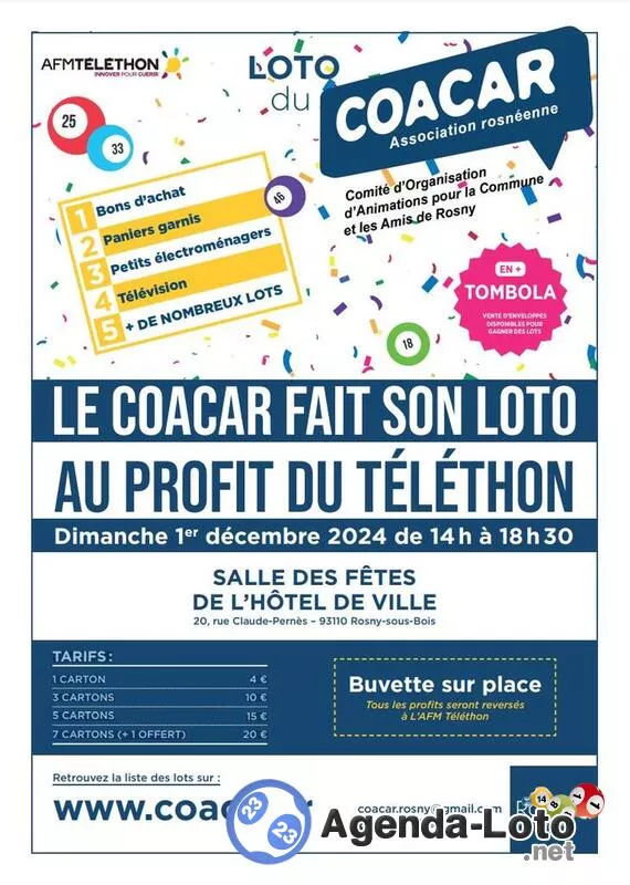 Loto du Coacar au Profit du Téléthon