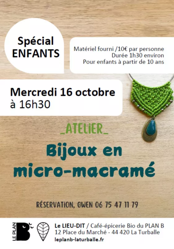 Après-Midi : Atelier Micro-Macramé/Spécial Enfants