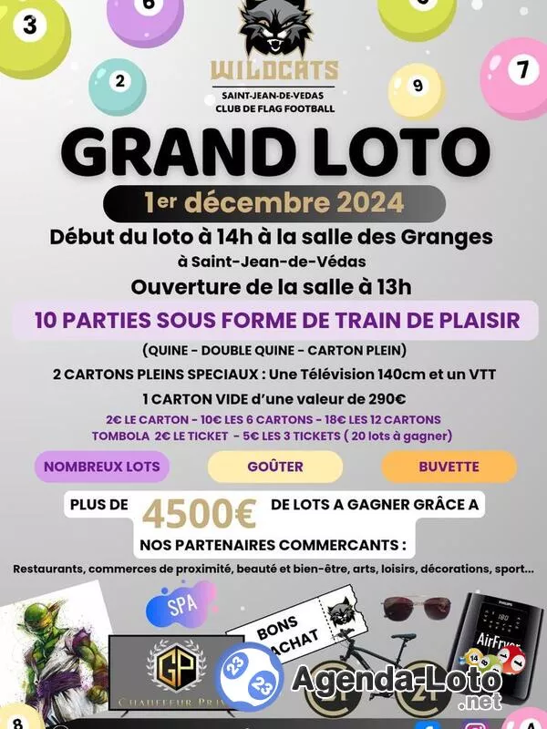 Grand Loto des Wildcats Flag Football