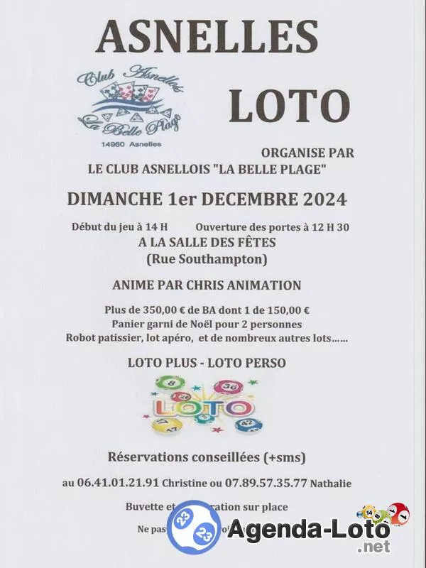 Loto a Asnelles Anime par Chris Animation