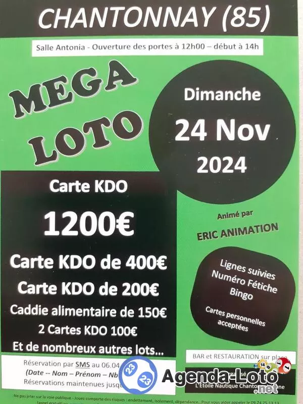 Mega Loto de l'Etoile Nautique Chantonnaisienne