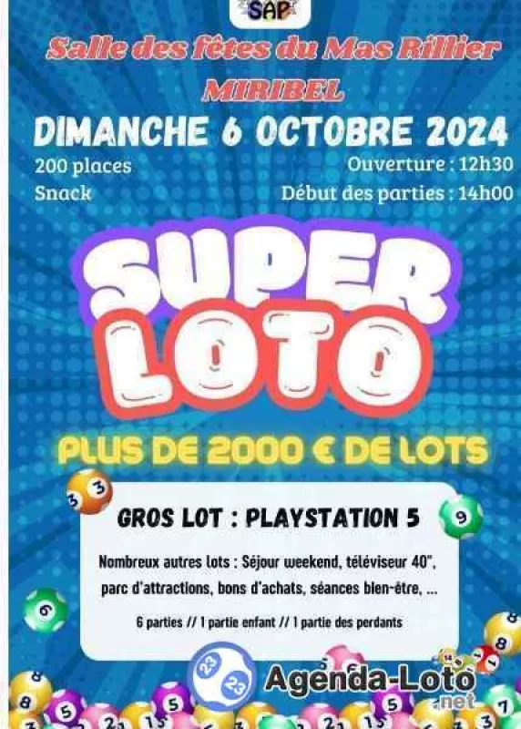 Super Loto de la Sap-Salle des Fêtes du Mas Rillier