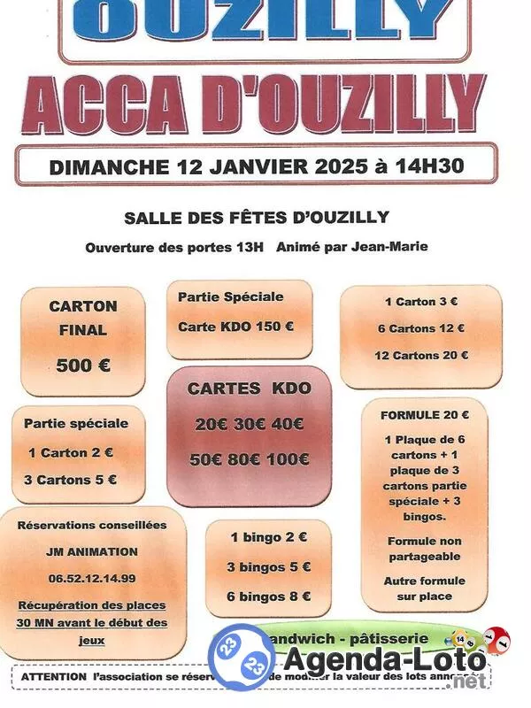 Acca Ouzilly Animé par Jean-Marie