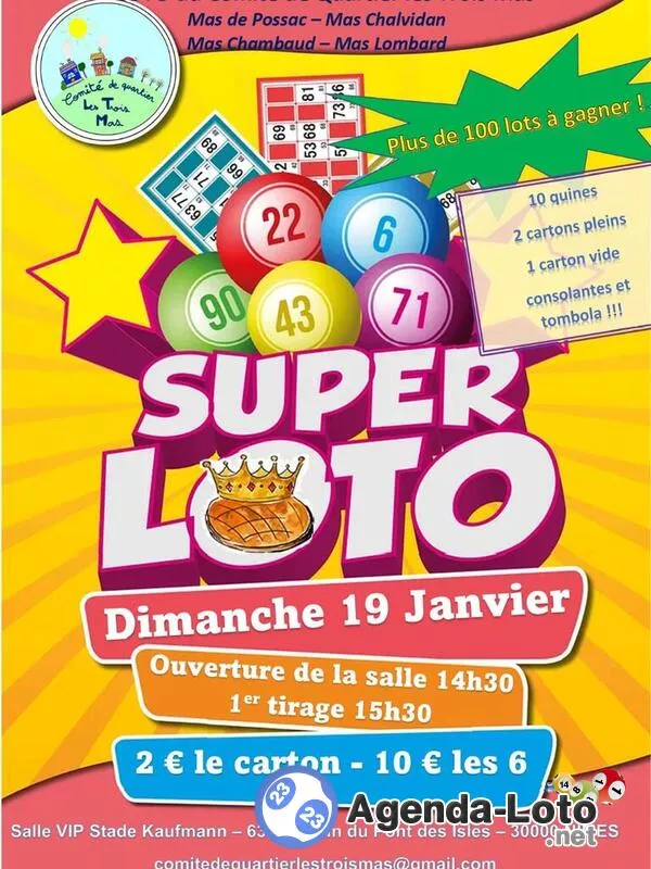 Loto du Comité de Quartier les Trois Mas