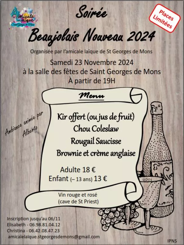 Repas Beaujolais Nouveau