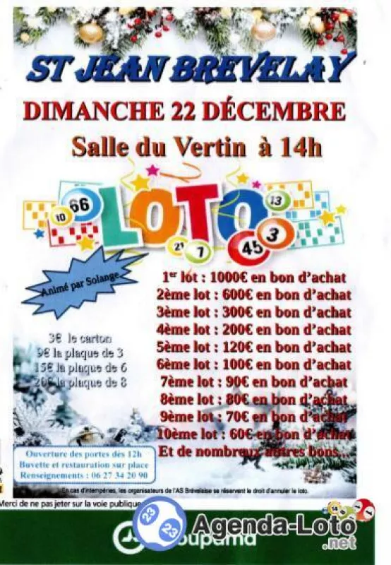 Loto Amicale Sportive Brévelaise