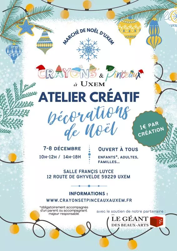 Atelier Créatif-Décorations de Noël