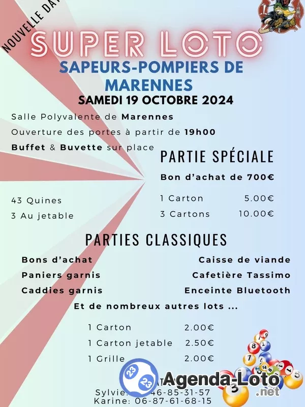 Super Loto des Pompiers de Marennes