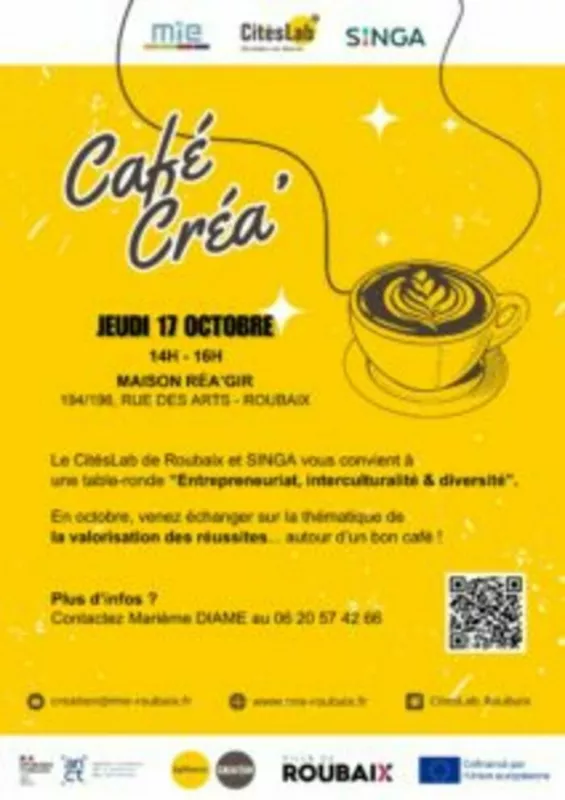 Café Créa'- Table Ronde «Entrepreneuriat, Interculturalité, Diversité»