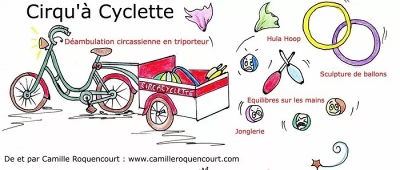 Cirqu'à Cyclette-Déambulation Circassienne en Triporteur