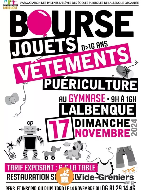 Bourse Vêtements, Jouets, Puériculture