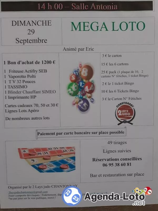 Loto du 2 Lays Judo Chantonnay