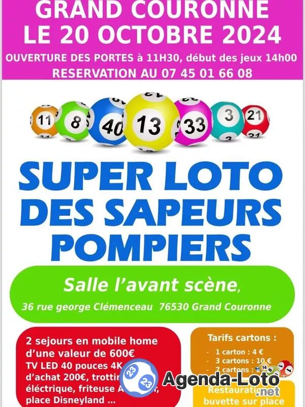 Loto Grand Couronne Amicale Pompier