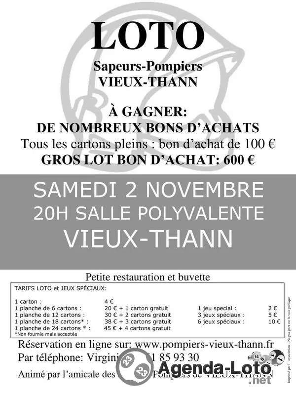 Loto des Sapeurs-Pompiers de Vieux-Thann