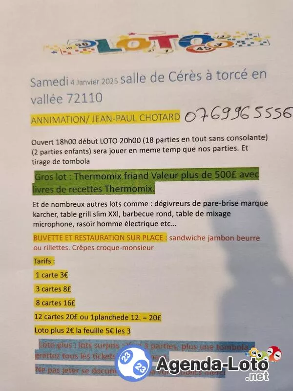 Loto Samedi 4 Janvier 2025