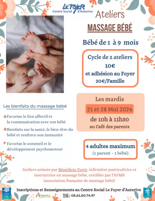 Atelier Massage Bébé/Centre Social le Foyer d'Auterive