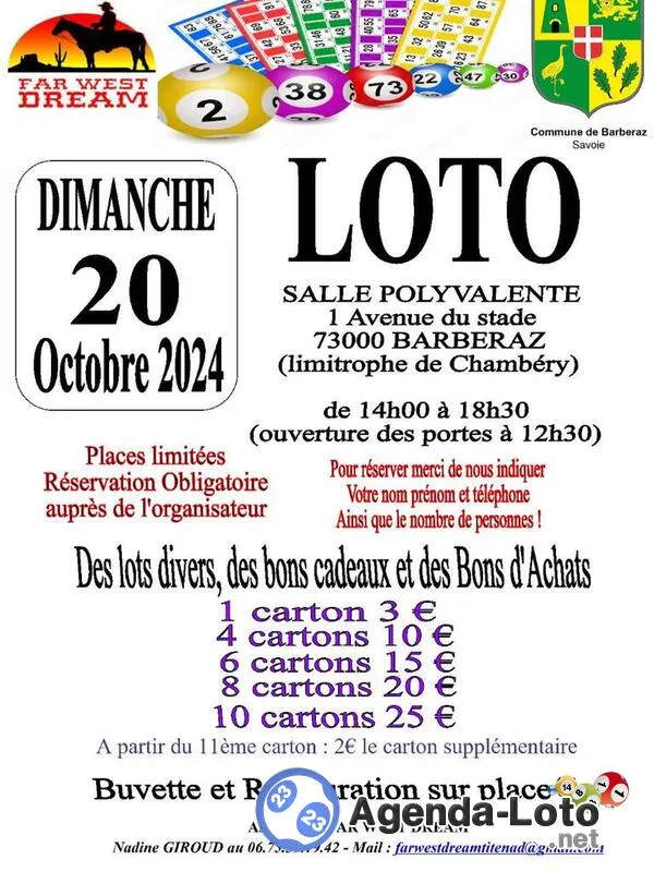 Loto de l'Association Far West Dream