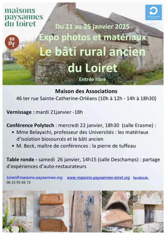 Expo Photos et Matériaux : le Bâti Rural Ancien du Loiret