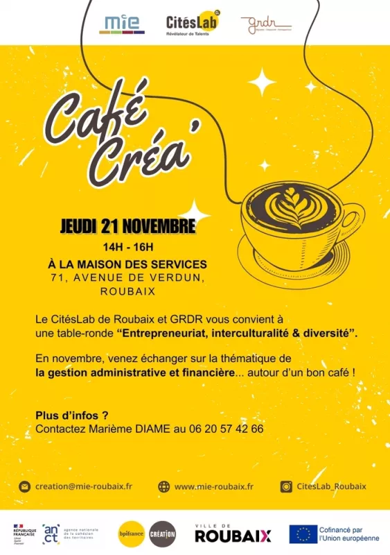 Café Créa'- Table Ronde «Entrepreneuriat, Interculturalité, Diversité»