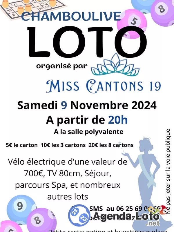 Loto Organisé par le Comite Miss Cantons 19