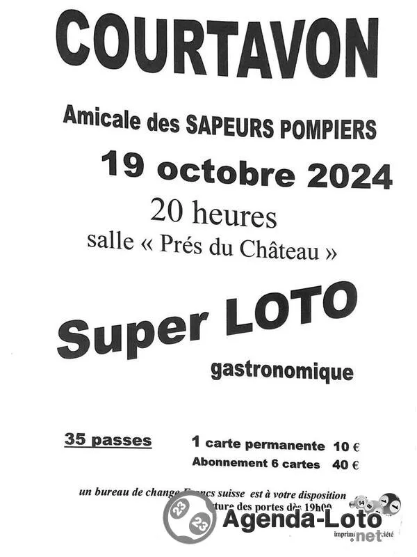 Loto Gastronomique de l'Amicale des Sapeurs-Pompiers