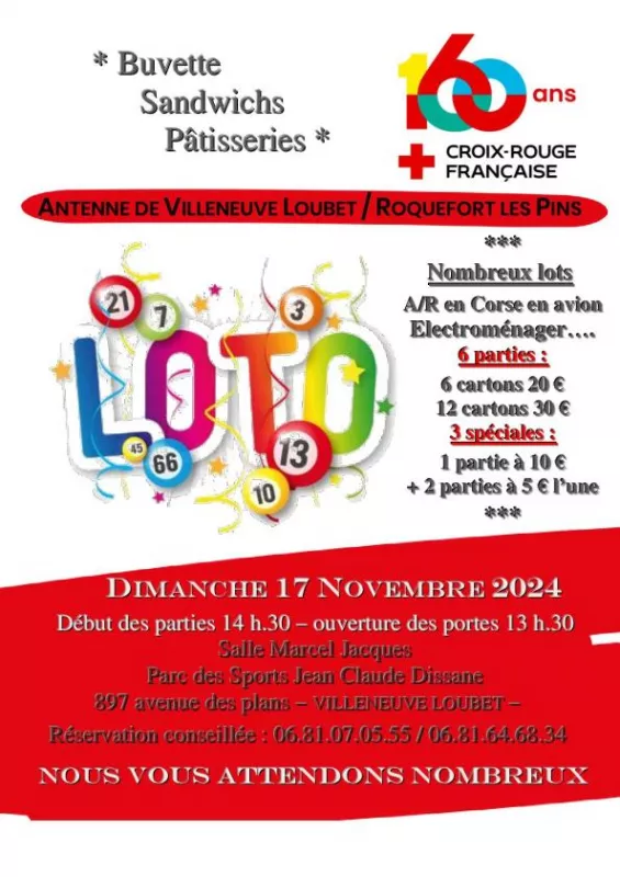 Loto Solidaire Croix-Rouge Française de Villeneuve