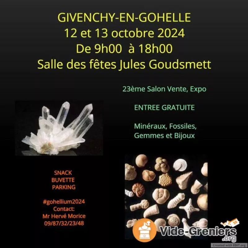 23Ème Salon Vente et Exposition de Minéraux et Fossiles