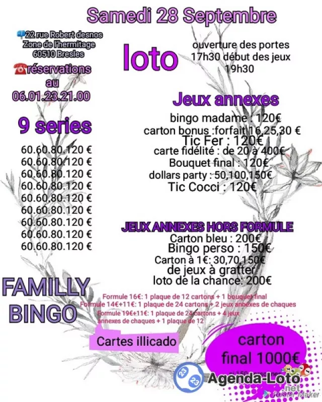 Loto Bresles Familly Bingo