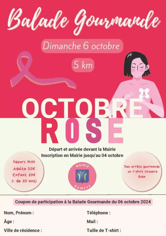 Balade Gourmande «Octobre Rose Aumetz 2024»