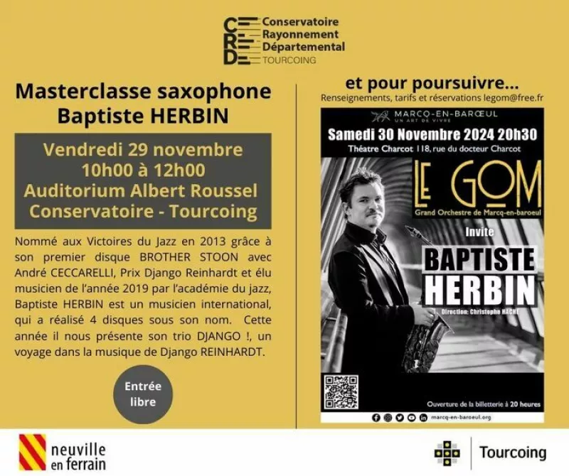 Masterclasse de Saxophone-Baptiste Herbin