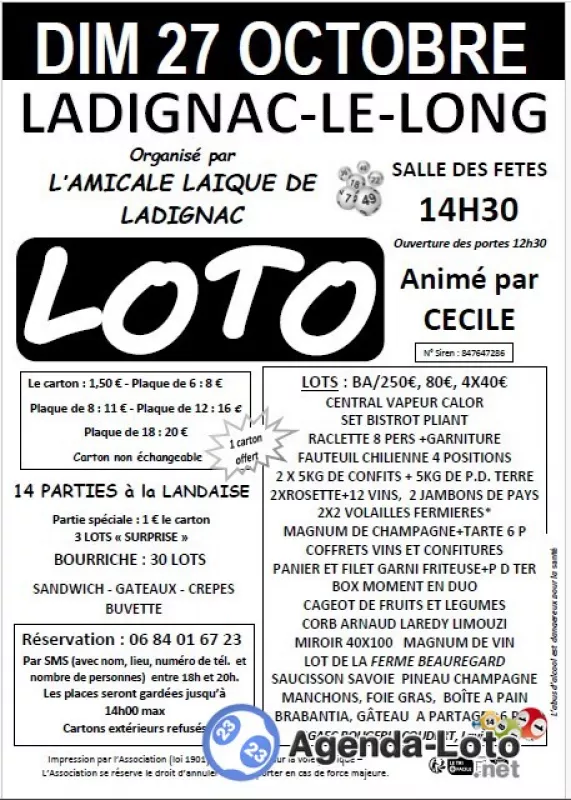 Loto de L Amicale Laique Anime par Cecile