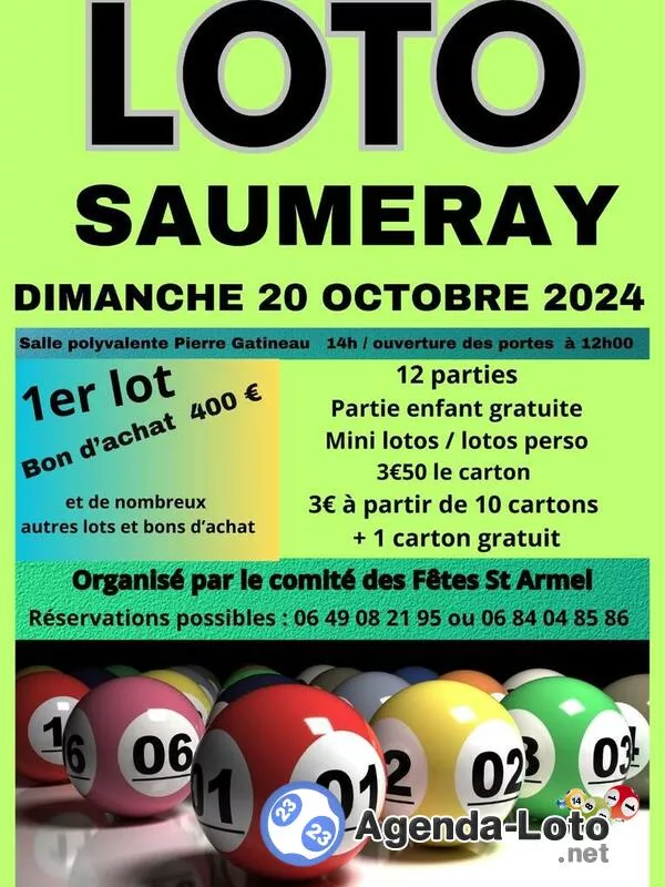 Loto du Comité des Fêtes St Armel