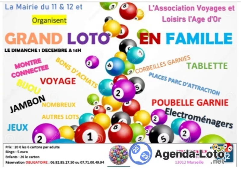 Grand Loto en Famille Annuel 13012 Marseille