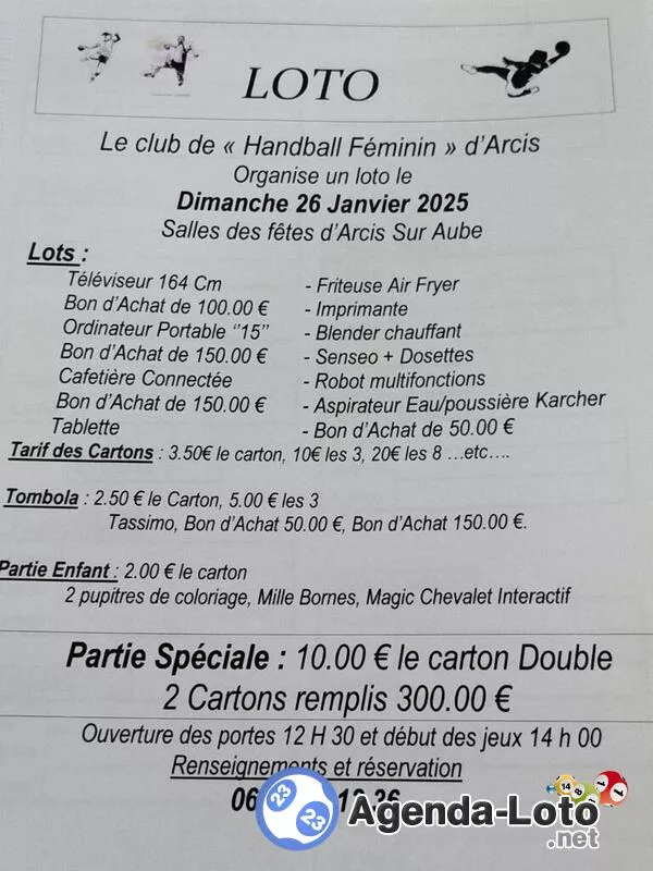 Loto Hand Ball Féminin