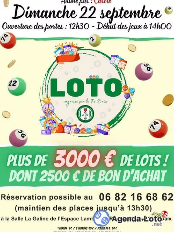 Loto du Fc Daix Animé par Carole