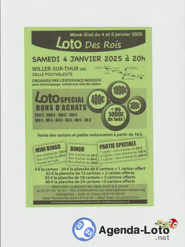 Grand Loto des Rois Spéciale Bons d'Achats