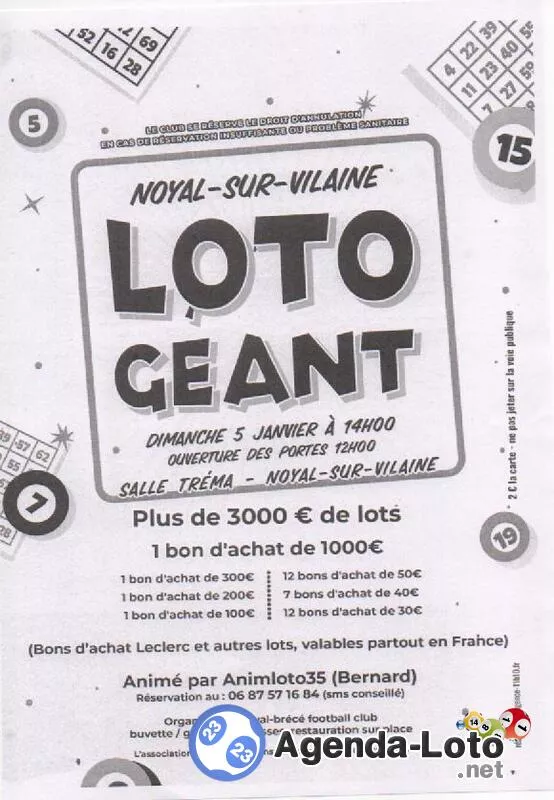 Loto Geant Animé par Animloto35 Bernard